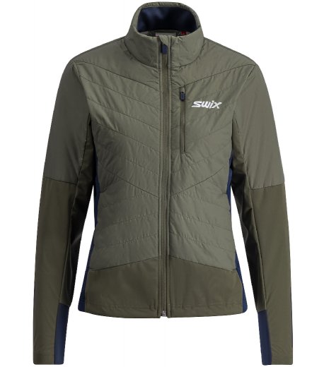 Dámská bunda Swix Dynamic Hybrid Insulated Jacket Olive/Dark Navy