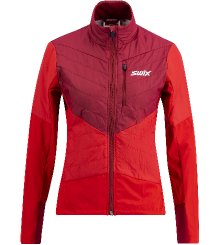 Dámská bunda Swix Dynamic Hybrid Insulated Jacket Rhubarb red/Swix red