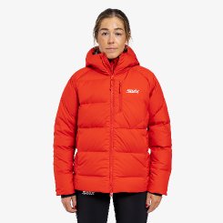 Dámská péřová bunda Swix Focus Down Jacket Fiery Red