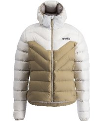 Dámská péřová bunda Swix Infinity Down Jacket Bright White/Dune