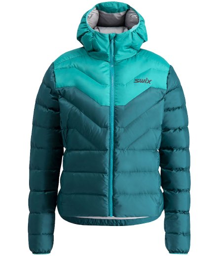 Dámská péřová bunda Swix Infinity Down Jacket Dark Teal/Teal