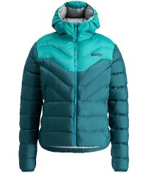 Dámská péřová bunda Swix Infinity Down Jacket Dark Teal/Teal