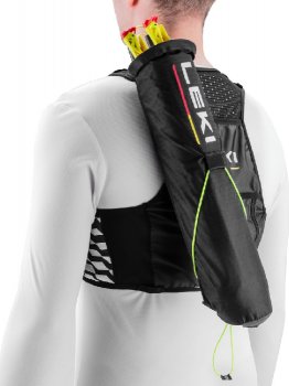 Leki Trail Running Quiver Vest , black-white-bright red