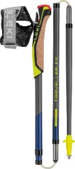 Leki Traveller FX.One Carbon, silvergray-midnightblue dark metallic-neonyellow