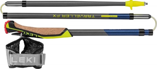 Leki Traveller FX.One Carbon, silvergray-midnightblue dark metallic-neonyellow