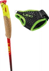 Leki Vertical K, naturalcarbon-bright red-neonyellow