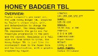 Line Honey Badger TBL