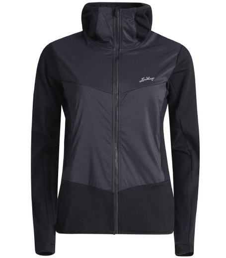 Lundhags Padje Merino dámská mikina s kapucí na zip Black