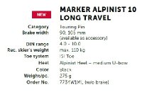 Marker Alpinist 10 Long Travel 90 mm black