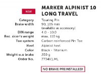 Marker Alpinist 10 Long Travel black-titanium