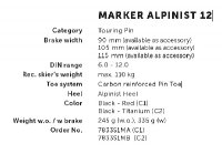 Marker Alpinist 12 black-titanium