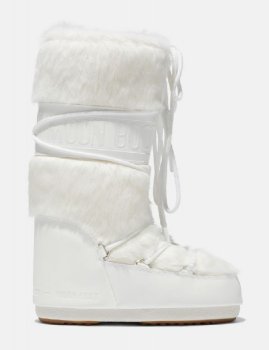 Moon Boot Icon Faux Fur, 003 optical white