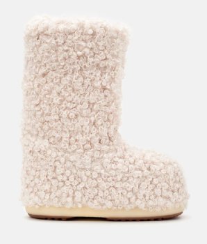 Moon Boot Icon Junior Faux Curly, 002 cream