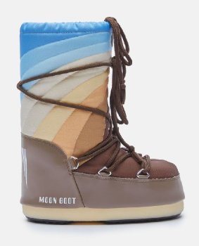 Moon Boot Icon Junior Rainbow, 001 shitake/brown-blue