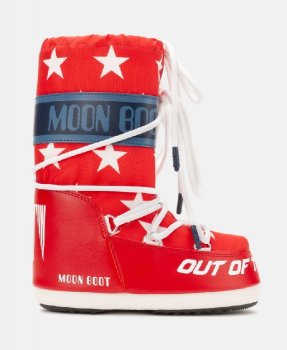 Moon Boot Icon Junior Retrobiker, 003 white stars