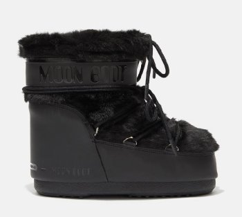 Moon Boot Icon Low Faux Fur, 001 black