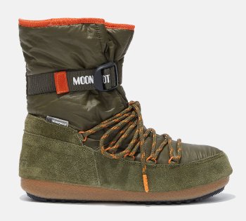 Moon Boot Loop Suede, 002 army green/orange