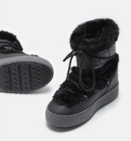 Moon Boot Ltrack Tube Faux Fur, 001 black