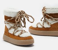 Moon Boot Ltrack Tube Shearling, 001 whisky/off white