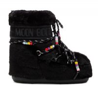 Moon Boot MB Icon Low Faux Fur Beads, N001 black