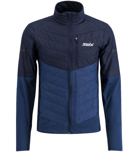 Pánská bunda Swix Dynamic Hybrid Insulated Jacket Lake Blue/Dark Navy