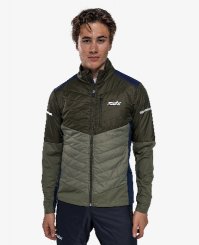 Pánská bunda Swix Dynamic Hybrid Insulated Jacket Olive/Dark olive