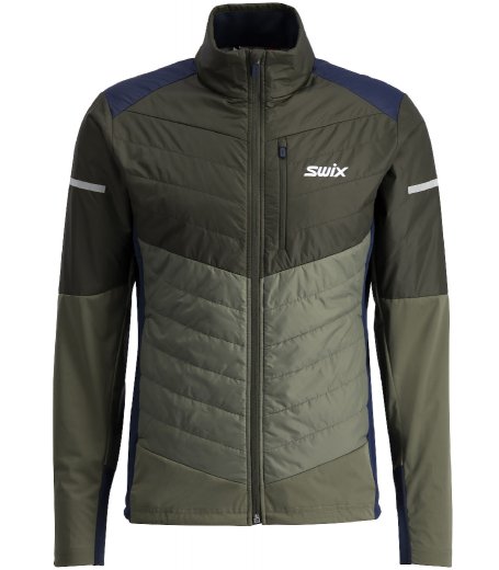 Pánská bunda Swix Dynamic Hybrid Insulated Jacket Olive/Dark olive