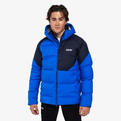 Pánská péřová bunda Swix Focus Down Jacket Active Blue/Dark Navy