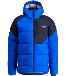 Pánská péřová bunda Swix Focus Down Jacket Active Blue/Dark Navy